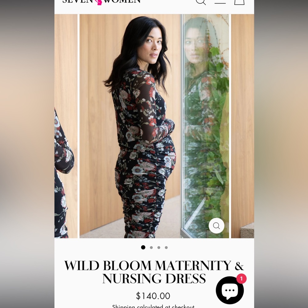 WILD BLOOM MATERNITY & NURSING DRESS. Ripe Maternity. Size XL.